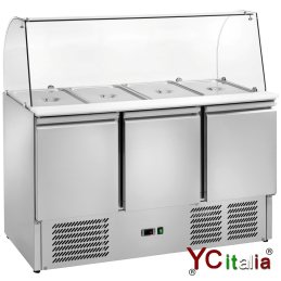 Saladette con 3 porte 1365x700x1300 h