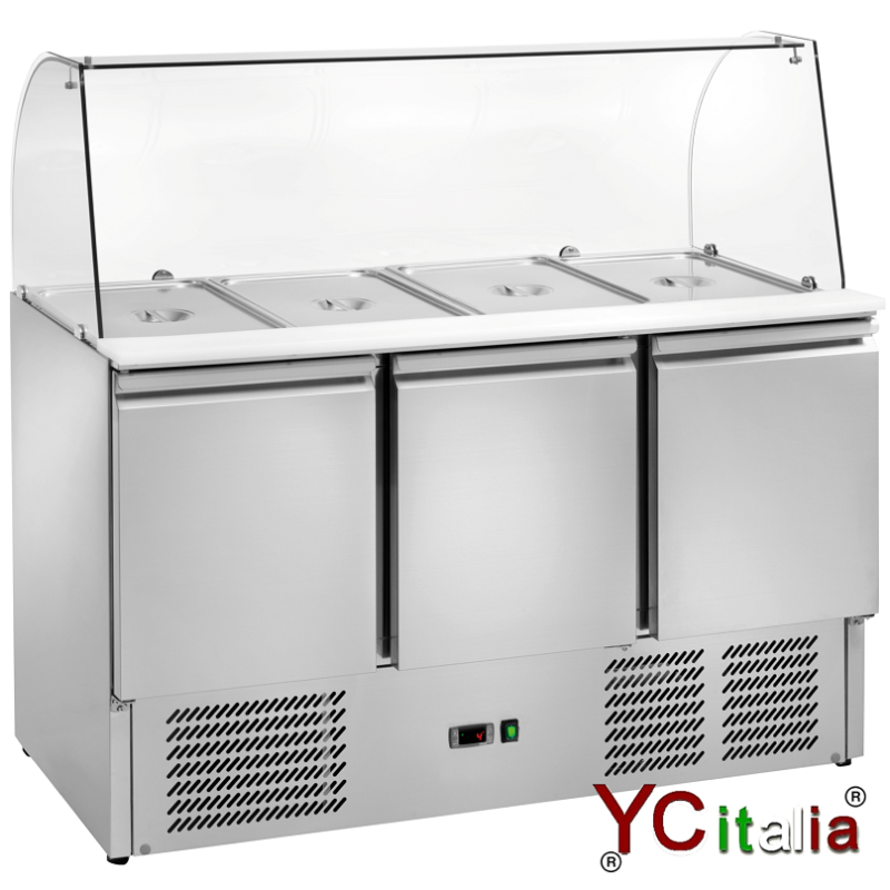 Saladette con 3 porte 1365x700x1300 h