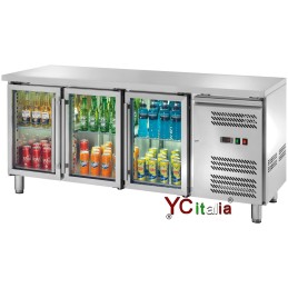 Tavolo refrigerato 3 porte a vetro 1795x700x850h