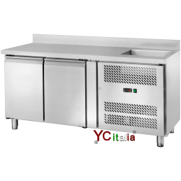 Banco refrigerato 2 porte con vasca TN|Tavolo refrigerato con vasca