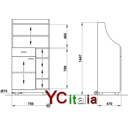 Panadora mobile di servizio Perseo 75807,00 €807,00 €PanadoraF.A.R.H. Snc Di Bottacin Antonio & C