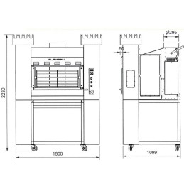 9.656,00 €F.A.R.H. Snc Di Bottacin Antonio & CRotisserien und holzbefeuerte Rotisserien für Restaurants und FeinkostlädenPlanetarier aus Holz Tower 84 p