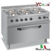 Cucina sei fuochi con forno a gas