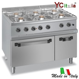 Piano cottura 6 fuochi con forno a gas 43,9 kw2.431,00 €2.431,00 €Cucine con forno gasF.A.R.H. Snc Di Bottacin Antonio & C