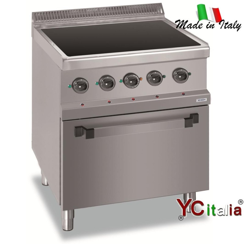 Cucina in vetroceramica con forno elettrico