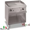 Fry top piastra cromata 1/2 liscia 1/2 rigata 70x71,4x85