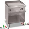 Fry top piastra liscia cromata professionale