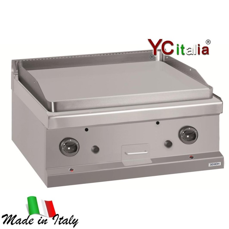 Fry top da banco con piastra liscia 70x71,4x25