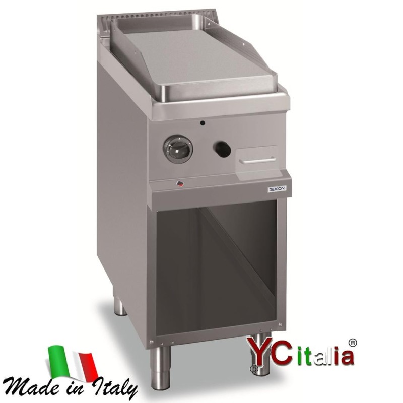 Fry top con piastra elettrica liscia 40x71,4x85