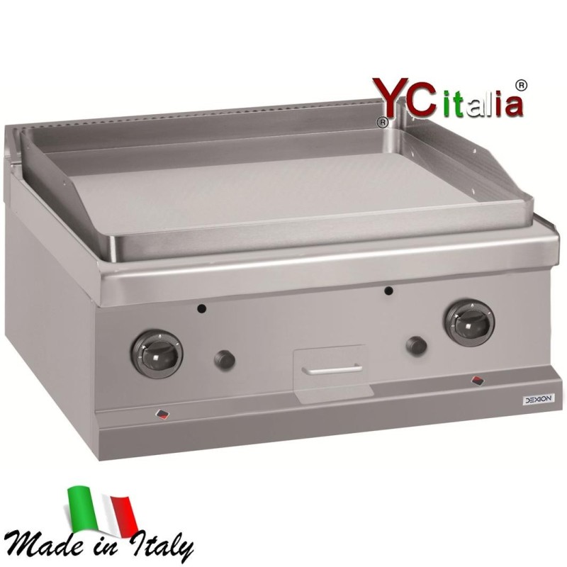 Fry top con piastra liscia cromata 70x71,4x25|Da appoggio