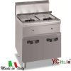 Friggitrice a gas professionale con due vasche da 14 lt|Friggitrice professionale a gas profondita 70 cm