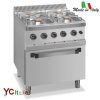 Cucina 4 fuochi con forno a gas