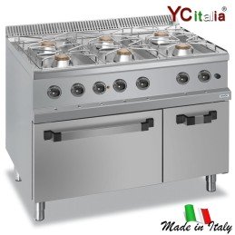 Cucina sei fuochi e forno a...