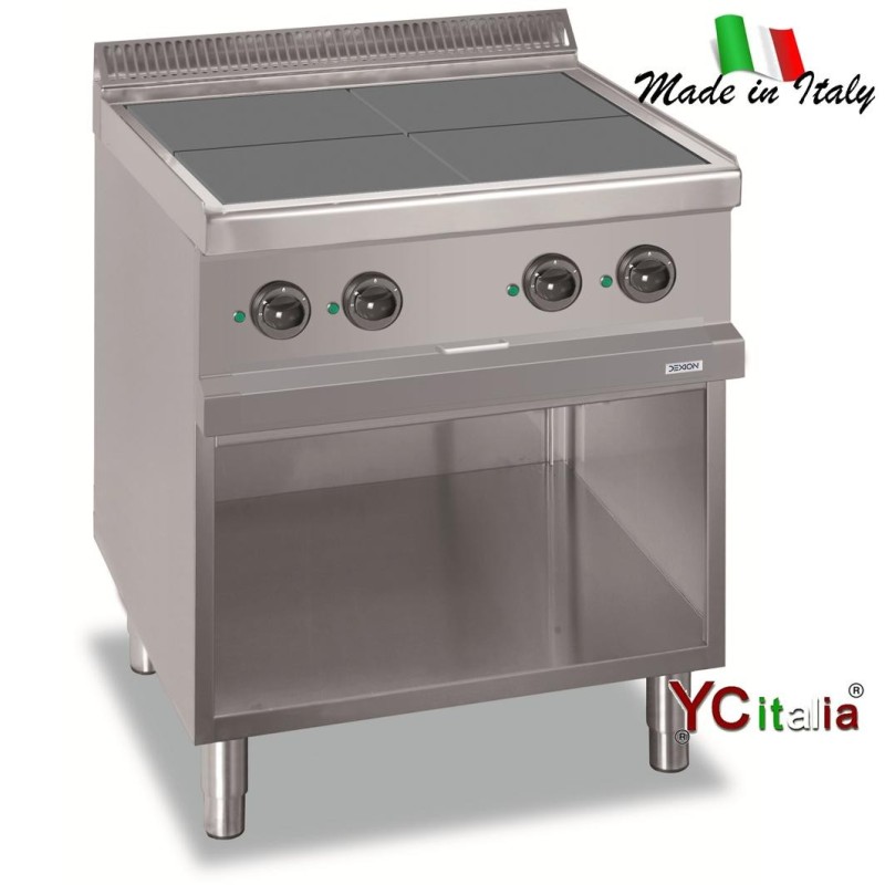 Cucina elettrica con quattro piastre ribassate