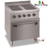 Cucina elettrica con quattro piastre e forno