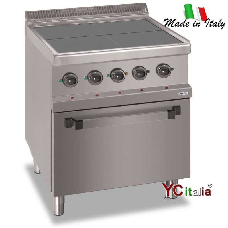 Cucina 4 piastre ribassate e forno