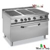 Cucina 6 piastre in ghisa e forno maxi