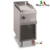 Fry top a gas liscio cromato da 8 kW