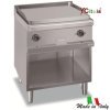 Fry top a gas con piastra liscia 78x72x1,5