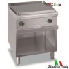 Fry-top a gas con piastra rigata 80x90x85