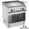 Fry top cromato 2/3 liscio e 1/3 rigato 80x90x85