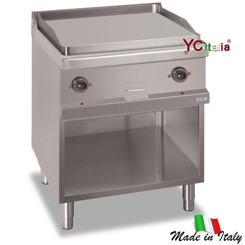 Fry top elettrico a piastra liscia 80x90x85