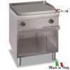 Fry top elettrico con piastra rigata 80x90x85