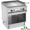 Fry top elettrico con piastra cromata 2/3 liscia e 1/3 rigata|Fry top elettrico professionale profondita 900