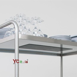 Carrello in acciaio 98x51x91 h|Carrelli di servizio inox