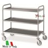 Carrello acciaio, piano imbullonato 109x59x95 h