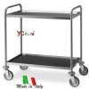 Carrello acciaio, piano saldato 109x59x95