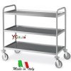 Carrello acciaio, piano saldato 109x59x95 h