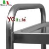 Carrello acciaio, piano saldato 109x59x95 h