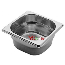 Bacinelle 1/6 GN gastronorm acciaio inox 18/10 aisi 304