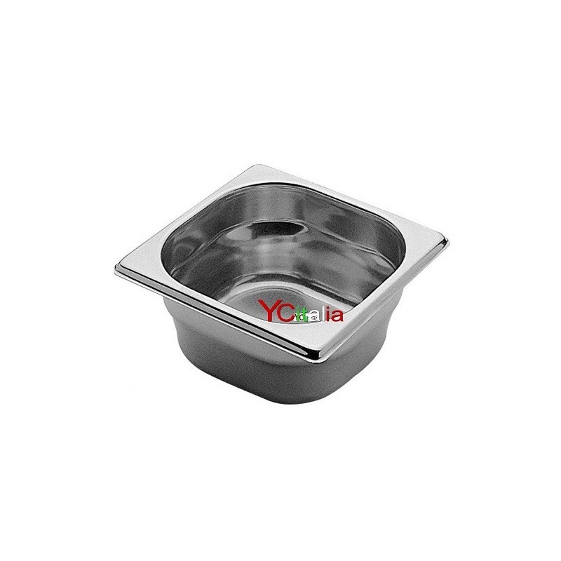Bacinelle 1/6 GN gastronorm acciaio inox 18/10 aisi 304