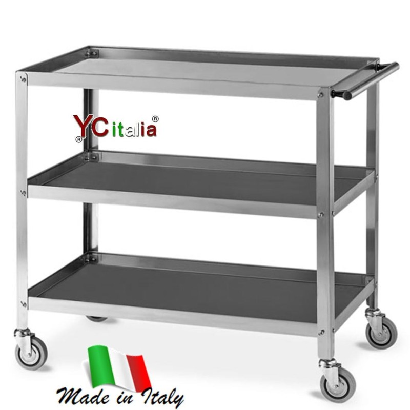 Carrello in acciaio 99x53x85