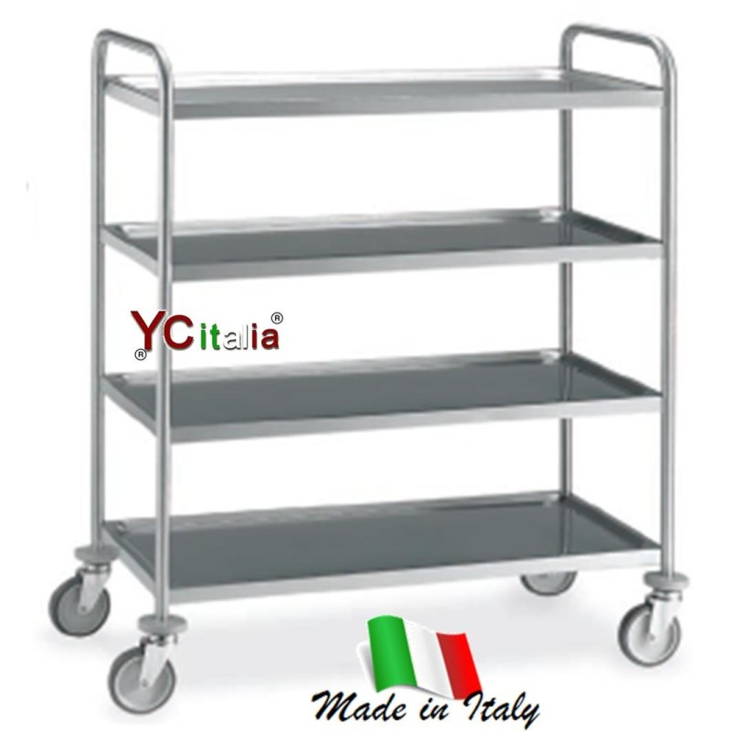 Carrello in acciaio saldato 109x59x126