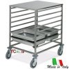 Carrello portateglie inox