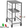 Carrello portateglie inox 42x59x87