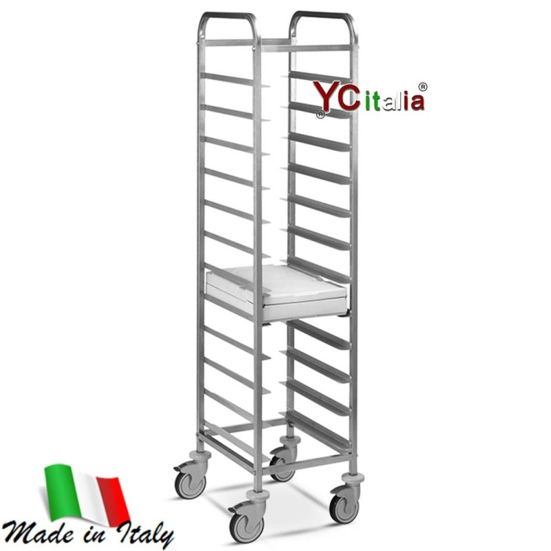 Carrello portavassoi 12 inox