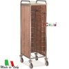 Carrello portavassoi ciliegio 52x60x159