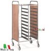 Carrello portavassoi color rovere 20 gn1/1