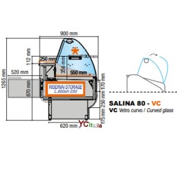 Vetrina refrigerata per salumi vetri curvi L1520xP900xH12651.362,00 €Vetrine profondità 900 ventilateF.A.R.H. Snc Di Bottacin Antonio & C