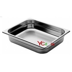 Teglia 1/2 GN gastronorm in acciaio inox AISI 304 18/10