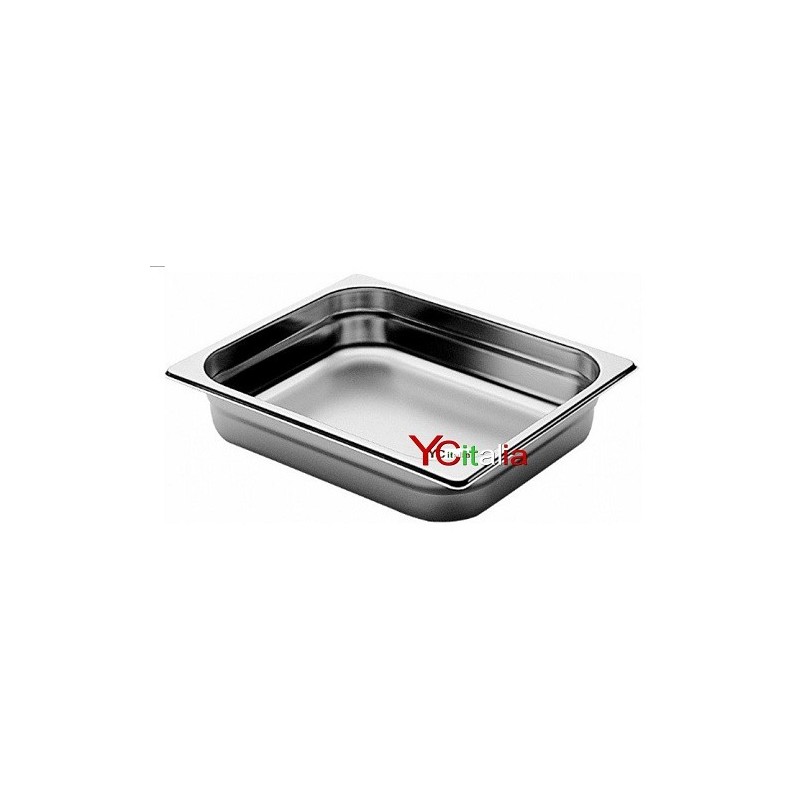 Teglia 1/2 GN gastronorm in acciaio inox AISI 304 18/10