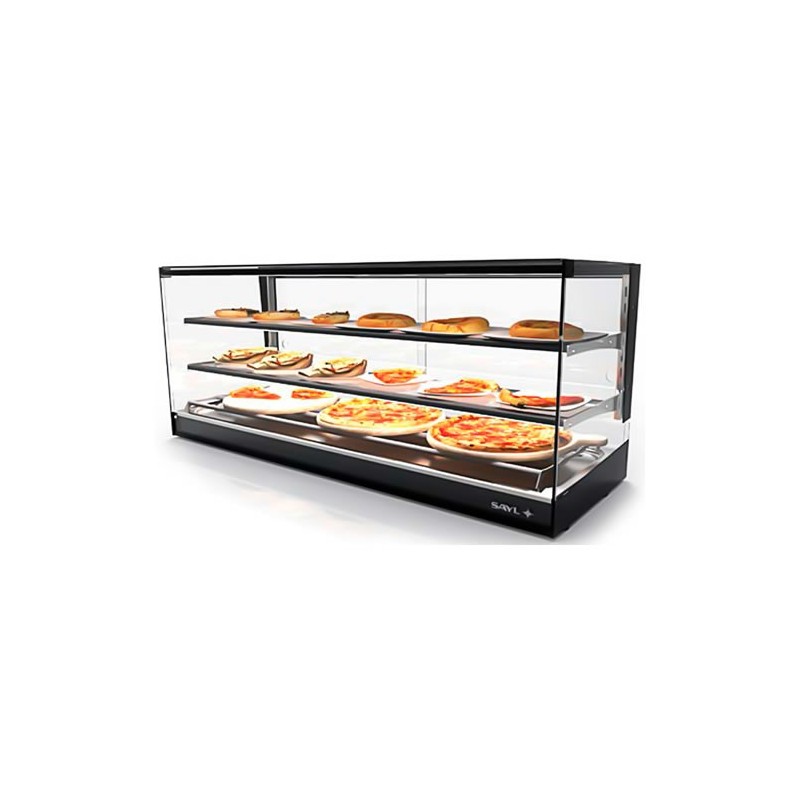 Vetrina triple caldo secco 1190 x 395 x 460|Vetrine da banco riscaldate 3 piani