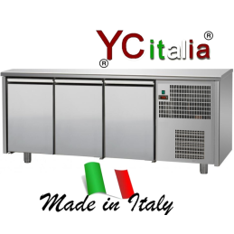 Tavolo refrigerato 3 porte 1910x600x860/930 mm|Banchi refrigerati in acciaio profondita 600