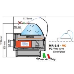 1 652,40 €F.A.R.H. Snc Di Bottacin Antonio & CVitrage réfrigéré L1040 x P1175 x H1243Profondeur de la végétation 1100 ventilé