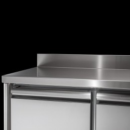 Tavolo refrigerato 4 porte con alzatina 2360x600x960/1030 mm