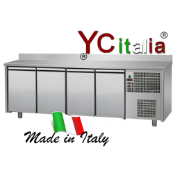 Tavolo refrigerato 4 porte con alzatina 2360x600x960/1030 mm